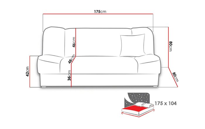 Καναπές κρεβάτι Columbus 117