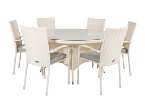 Conjunto de mesa e cadeiras Dallas 2191 (Branco)