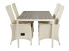 Conjunto de mesa y sillas Dallas 2255 (Blanco + Gris)