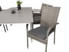 Asztal és szék garnitúra Dallas 2408 (Szürke + Sötétszürke)