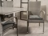 Asztal és szék garnitúra Dallas 2408 (Szürke + Sötétszürke)