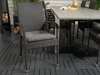 Стол и стулья Dallas 2272 (Чёрный + Тёмно-серый)