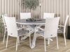 Tisch und Stühle Dallas 2390 (Weiß + Grau)