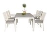 Conjunto de mesa y sillas Dallas 2406 (Blanco + Gris)