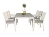 Asztal és szék garnitúra Dallas 2406 (Fehér + Szürke)