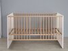 Κρεβατάκι μωρού Columbia R104 (Ματ άσπρο + Ανοιχτό χρώμα ξύλου)