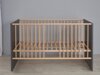 Κρεβατάκι μωρού Columbia R104 (Γκρι ματ + Ανοιχτό χρώμα ξύλου)