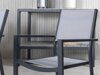 Σετ Τραπέζι και καρέκλες Dallas 2135 (Γκρι + Μαύρο)