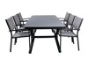 Σετ Τραπέζι και καρέκλες Dallas 2135 (Γκρι + Μαύρο)