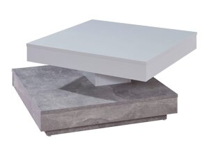 Sklopivi stolić za kavu Columbia 153 (Boja betona + Bijela)