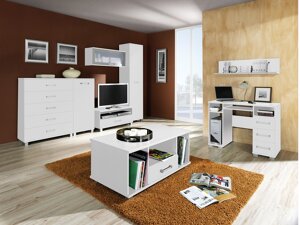 Set mobili soggiorno Murrieta A141 (Bianco)