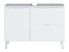 Armário com lavatório de apoio próprio para casa de banho Sacramento V101 (Branco + Branco brilhante)