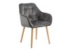 Cadeira Oakland 641 (Cinzento escuro + Brilhante madeira)