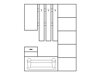 Set mobili da ingresso Gilroy 106 (Sonoma quercia + Bianco)