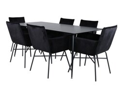 Маса и столове за трапезария Dallas 2677 (Черен)
