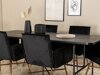 Маса и столове за трапезария Dallas 2788 (Черен + Мед)
