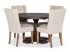 Маса и столове за трапезария Scandinavian Choice 686 (Beige + Кафяв)