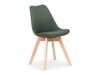 Καρέκλα Houston 412 (Σκούρο πράσινο + Ανοιχτό χρώμα ξύλου)
