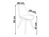 Καρέκλα Houston 412 (Κρεμ + Ανοιχτό χρώμα ξύλου)