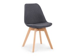 Cadeira Houston 412 (Cinzento claro + Brilhante madeira)