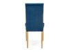 Cadeira Houston 1216 (Azul + Brilhante madeira)