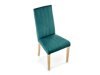 Καρέκλα Houston 1216 (Σκούρο πράσινο + Ανοιχτό χρώμα ξύλου)