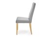Cadeira Houston 1216 (Cinzento claro + Brilhante madeira)