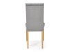 Καρέκλα Houston 1216 (Ανοιχτό γκρι + Ανοιχτό χρώμα ξύλου)