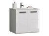 Viseča kopalniška omarica za umivalnik Columbia AY102 (Sijaj bela + Črna)