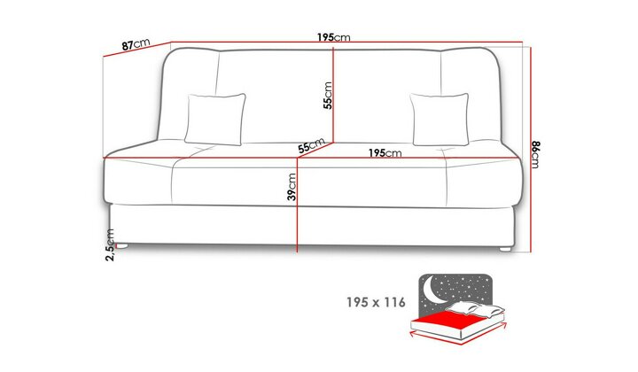 Sofa lova 45201