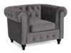 Chesterfield комплект мека мебел Manor House B107 (Тъмно сив)
