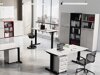 Рабочий стол с регулируемой высотой Sacramento AL108 (Чёрный + Светло-серый)