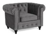 Chesterfield комплект мека мебел Manor House B117 (Тъмно сив)