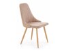 Καρέκλα Houston 580 (Beige + Ανοιχτό χρώμα ξύλου)