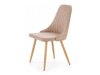 Cadeira Houston 580 (Beige + Brilhante madeira)