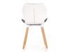 Cadeira Houston 583 (Cinzento + Branco + Brilhante madeira)