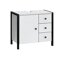 Bagno mobile lavabo Denton L105 (Bianco + Nero)