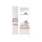 Set bagno Columbia AB106 (Bianco + Bianco lucido + Rovere chiaro)