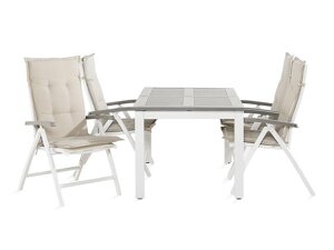 Laua ja toolide komplekt Comfort Garden 1458 (Valge)