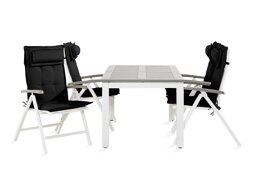 Asztal és szék garnitúra Comfort Garden 1459 (Fekete)