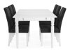 Маса и столове за трапезария Scandinavian Choice 652 (Бял + Сив)