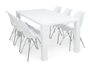Маса и столове за трапезария Scandinavian Choice 577 (Бял)