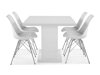 Маса и столове за трапезария Scandinavian Choice 579 (Черен + Сребро)