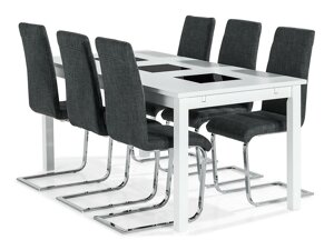Маса и столове за трапезария Scandinavian Choice 567 (Бял + Сив)