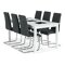 Set sala da pranzo Scandinavian Choice 567 (Bianco + Grigio)