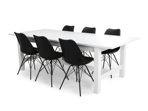 Set sala da pranzo Scandinavian Choice 575 (Nero + Argento)