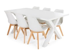 Conjunto de comedor Andrarum 184 (Blanco)