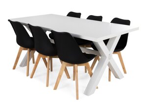 Conjunto de comedor Andrarum 184 (Negro)