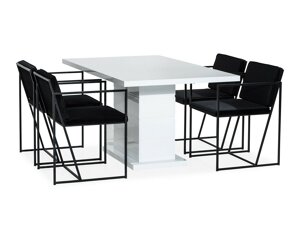 Маса и столове за трапезария Concept 55 151 (Черен)