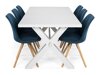 Маса и столове за трапезария Scandinavian Choice 677 (Син + Кафяв)